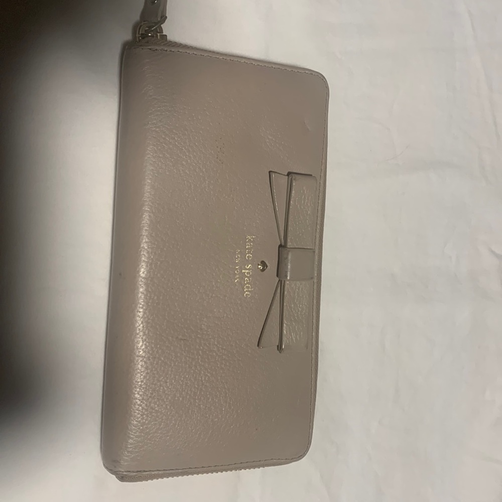 Taupe Kate Spade continental wallet